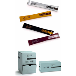 Suikersticks in dispenser